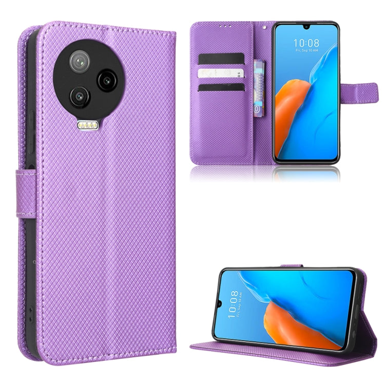 For Infinix Note 12 Pro 4G X676B Diamond Texture Leather Phone Case(Purple) - Infinix Cases by buy2fix | Online Shopping UK | buy2fix