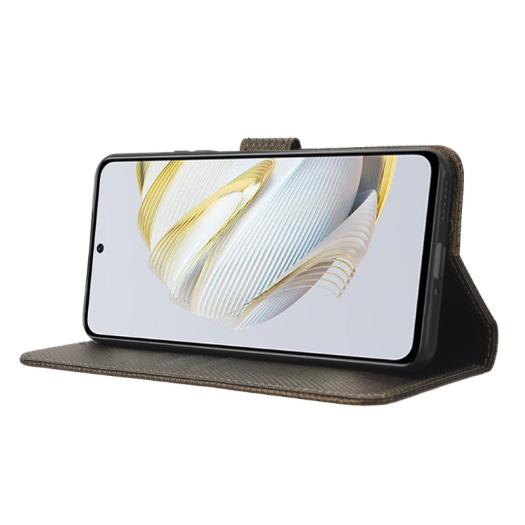 For Huawei nova 10 SE Diamond Texture Leather Phone Case(Brown) - Huawei Cases by buy2fix | Online Shopping UK | buy2fix