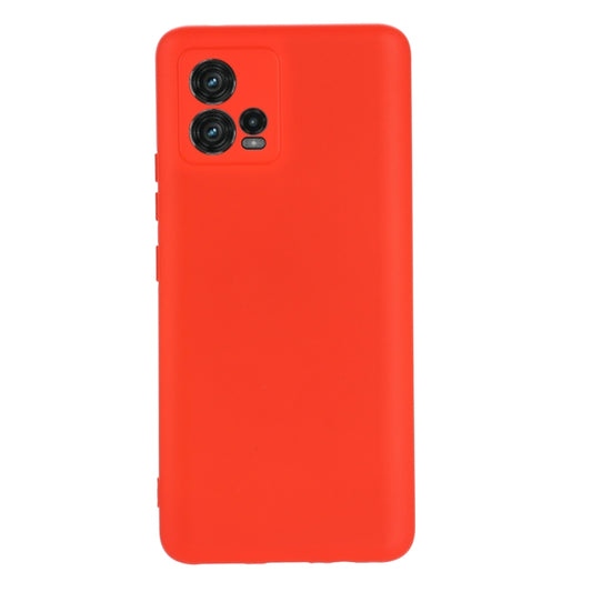 For Motorola Moto G72 Pure Color Liquid Silicone Shockproof Full Coverage Phone Case(Red) by buy2fix