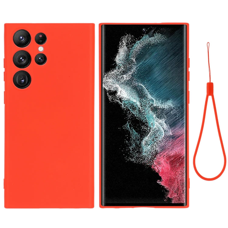 For Samsung Galaxy S23 Ultra 5G Pure Color Liquid Silicone Shockproof Full Coverage Phone Case(Red) - Galaxy S23 Ultra 5G Cases by buy2fix | Online Shopping UK | buy2fix