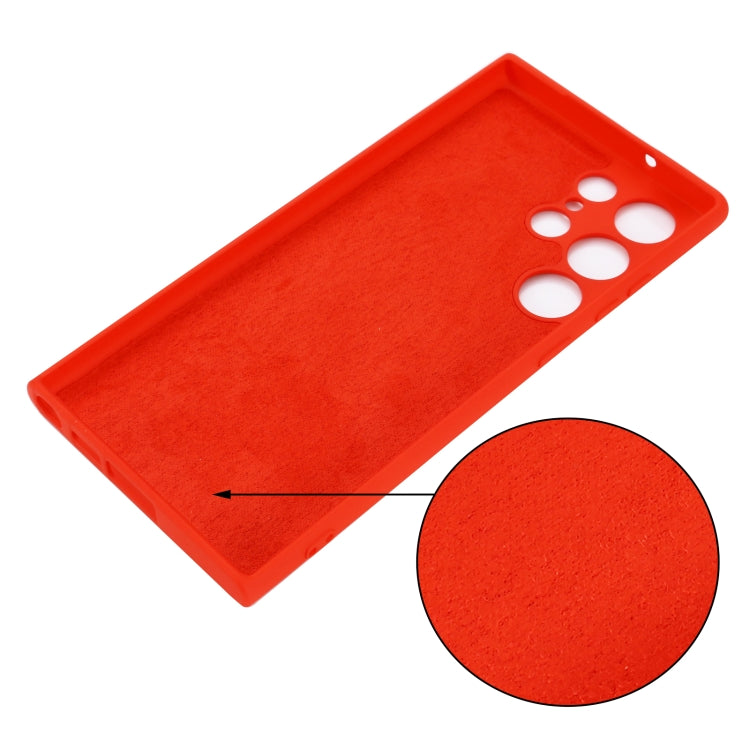 For Samsung Galaxy S23 Ultra 5G Pure Color Liquid Silicone Shockproof Full Coverage Phone Case(Red) - Galaxy S23 Ultra 5G Cases by buy2fix | Online Shopping UK | buy2fix