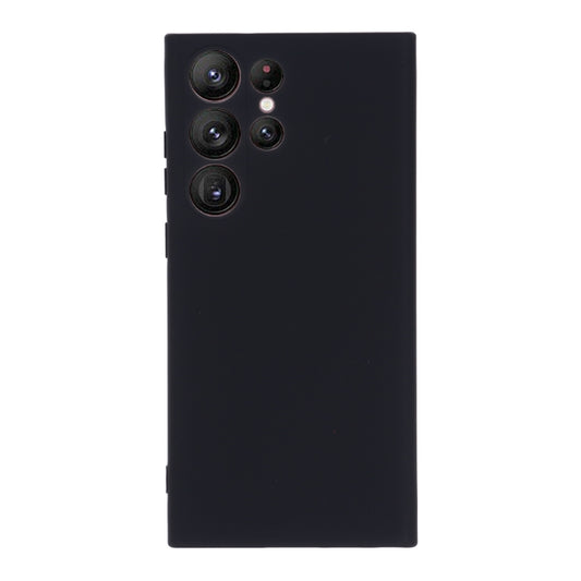 For Samsung Galaxy S23 Ultra 5G Pure Color Liquid Silicone Shockproof Full Coverage Phone Case(Black) by buy2fix