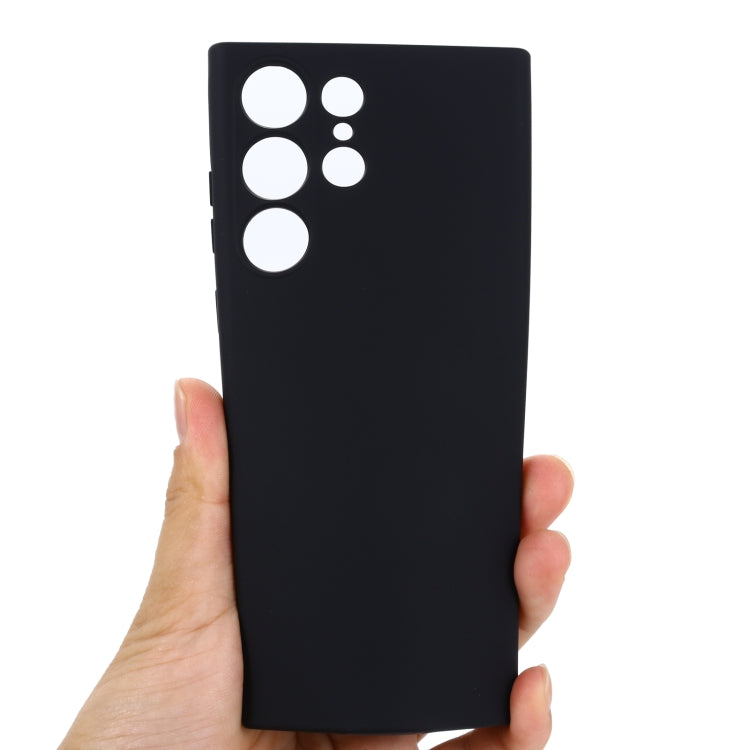 For Samsung Galaxy S23 Ultra 5G Pure Color Liquid Silicone Shockproof Full Coverage Phone Case(Black) - Galaxy S23 Ultra 5G Cases by buy2fix | Online Shopping UK | buy2fix