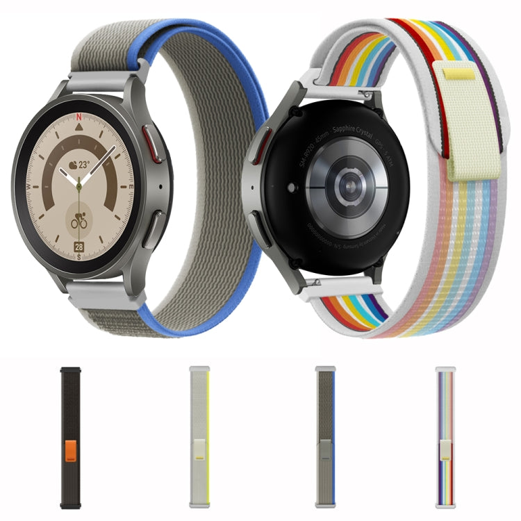 22mm Universal Loop Nylon Watch Band(Grey Blue) - 22mm Bands by buy2fix | Online Shopping UK | buy2fix