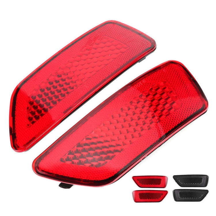 1 Pair For Jeep Grand Cherokee 2011-2018 Car Rear Bumper Lamp Reflector 57010720AC 57010721AC(Smoked Black) - Warning Lights by buy2fix | Online Shopping UK | buy2fix