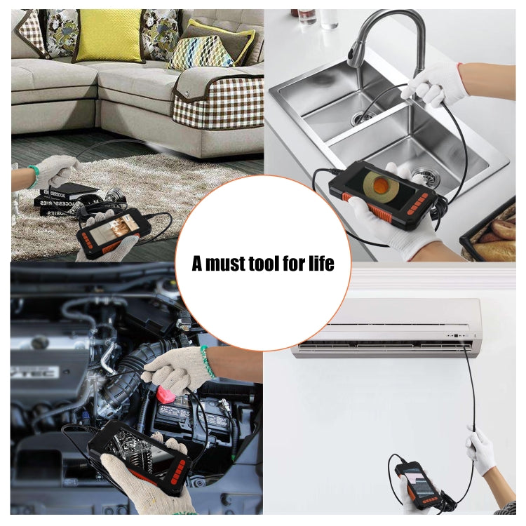 P40 8mm HD Waterproof Portable Integrated Hand-held Vertical Screen Industry Endoscope, Length:2m(Hardwire) by buy2fix