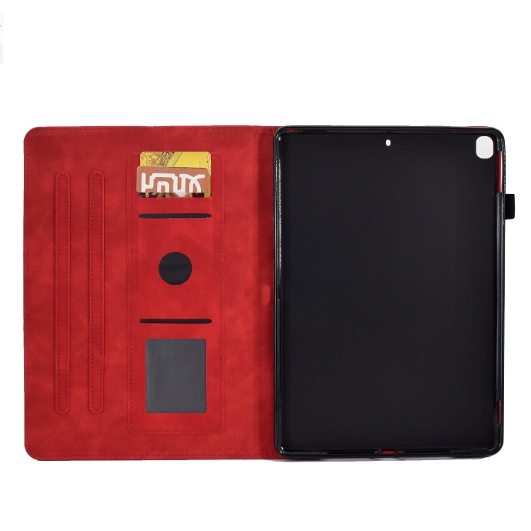 For iPad 10.2 2021/2020/2019 / 10.5 2019/2017 Tower Embossed Leather Smart Tablet Case(Red) - iPad 10.2 Cases by buy2fix | Online Shopping UK | buy2fix