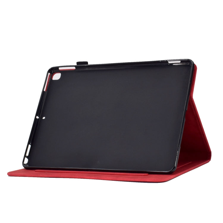 For iPad 10.2 2021/2020/2019 / 10.5 2019/2017 Tower Embossed Leather Smart Tablet Case(Red) - iPad 10.2 Cases by buy2fix | Online Shopping UK | buy2fix