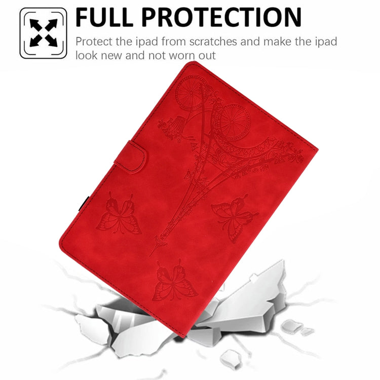 For iPad 10.2 2021/2020/2019 / 10.5 2019/2017 Tower Embossed Leather Smart Tablet Case(Red) - iPad 10.2 Cases by buy2fix | Online Shopping UK | buy2fix