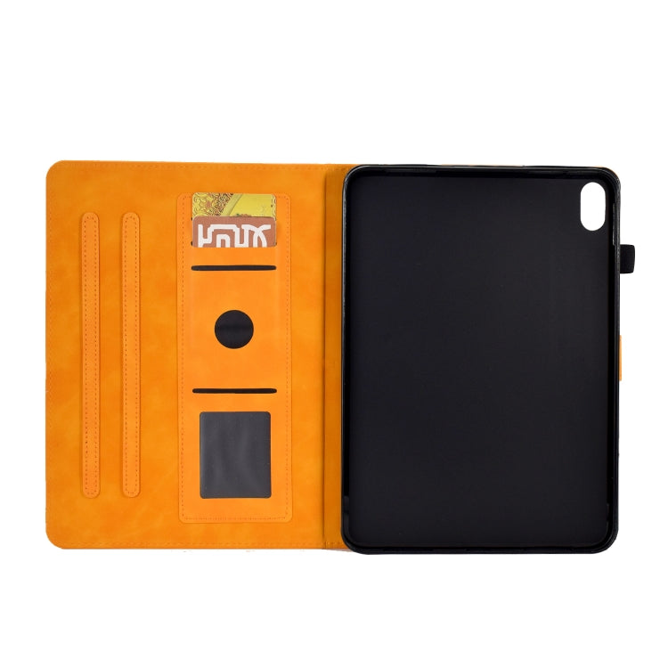 For iPad mini 2024 / mini 6 Tower Embossed Leather Smart Tablet Case(Khaki) - iPad mini 6 Cases by buy2fix | Online Shopping UK | buy2fix