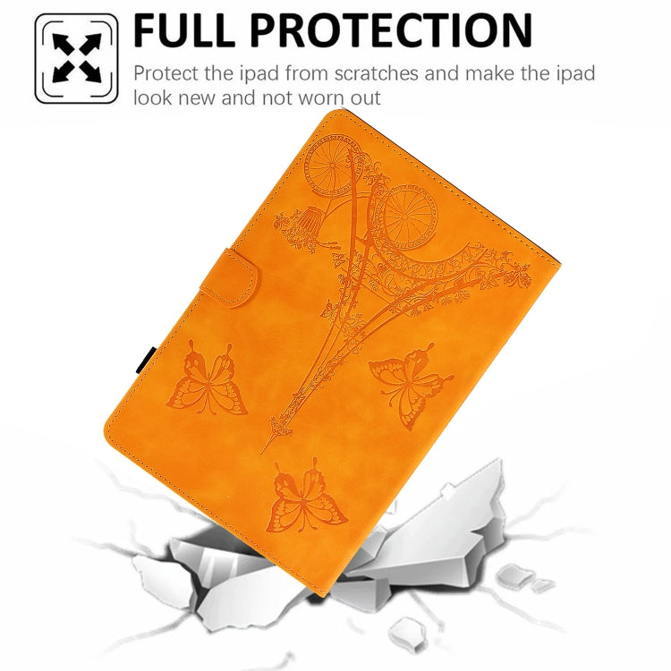 For iPad mini 2024 / mini 6 Tower Embossed Leather Smart Tablet Case(Khaki) - iPad mini 6 Cases by buy2fix | Online Shopping UK | buy2fix