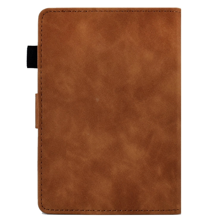 For Amazon Kindle Paperwhite 4/3/2/1 Tower Embossed Leather Smart Tablet Case(Brown) - Amazon by buy2fix | Online Shopping UK | buy2fix