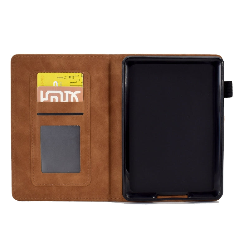 For Amazon Kindle Paperwhite 4/3/2/1 Tower Embossed Leather Smart Tablet Case(Brown) - Amazon by buy2fix | Online Shopping UK | buy2fix