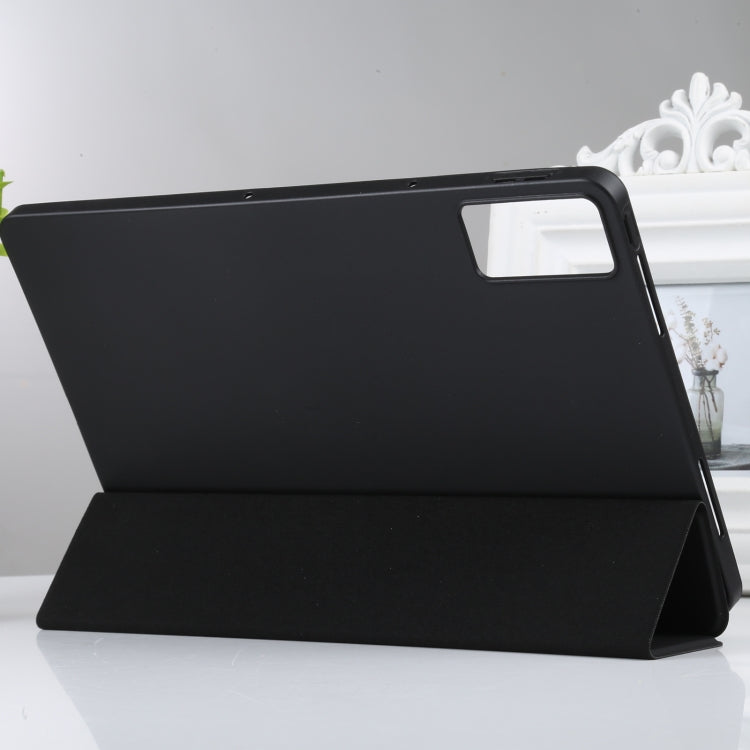 For Xiaomi Redmi Pad 10.61 2022 Three-fold Holder Flip Tablet Leather Case(Black) by buy2fix