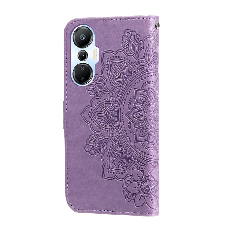 For Infinix Hot 20s 7-petal Flowers Embossing Leather Phone Case(Light Purple) - Infinix Cases by buy2fix | Online Shopping UK | buy2fix