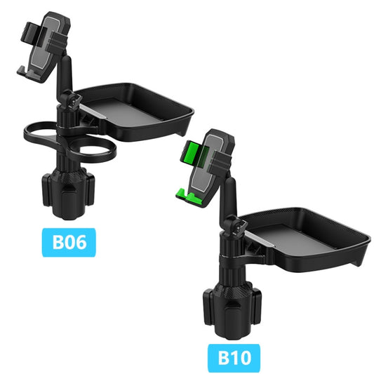 B06 Car Drink Water Cup Mobile Phone Holder 360 Degree Rotating Dinner Plate(Grey) by buy2fix