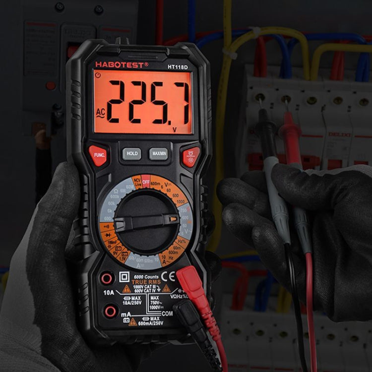 HABOTEST HT118C Handheld High-precision Manual Digital Multimeter - Digital Multimeter by HABOTEST | Online Shopping UK | buy2fix