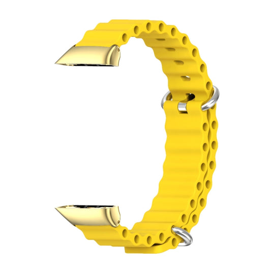 For Huawei Band 7 / 7 NFC MIJOBS CS Marine Silicone Breathable Watch Band(Yellow Gold) by MIJOBS
