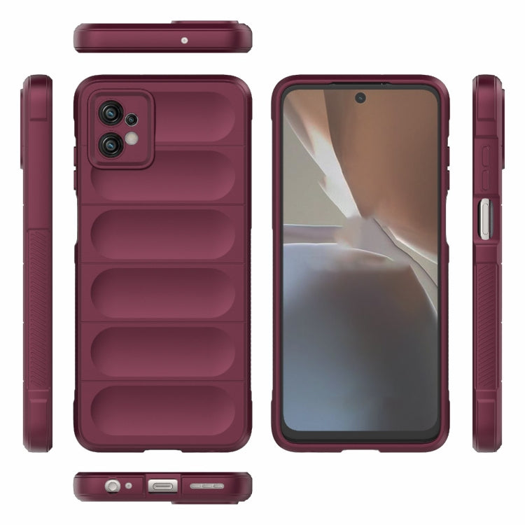 For Motorola Moto G32 Magic Shield TPU + Flannel Phone Case(Black) - Motorola Cases by buy2fix | Online Shopping UK | buy2fix
