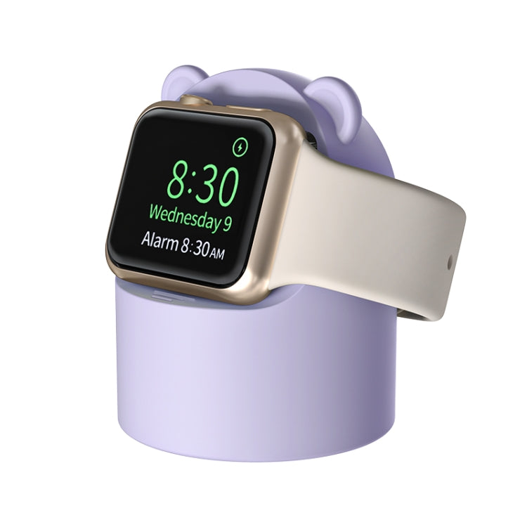 For Apple Watch Smart Watch Silicone Charging Holder without Charger(Purple) - Charger / Holder by buy2fix | Online Shopping UK | buy2fix