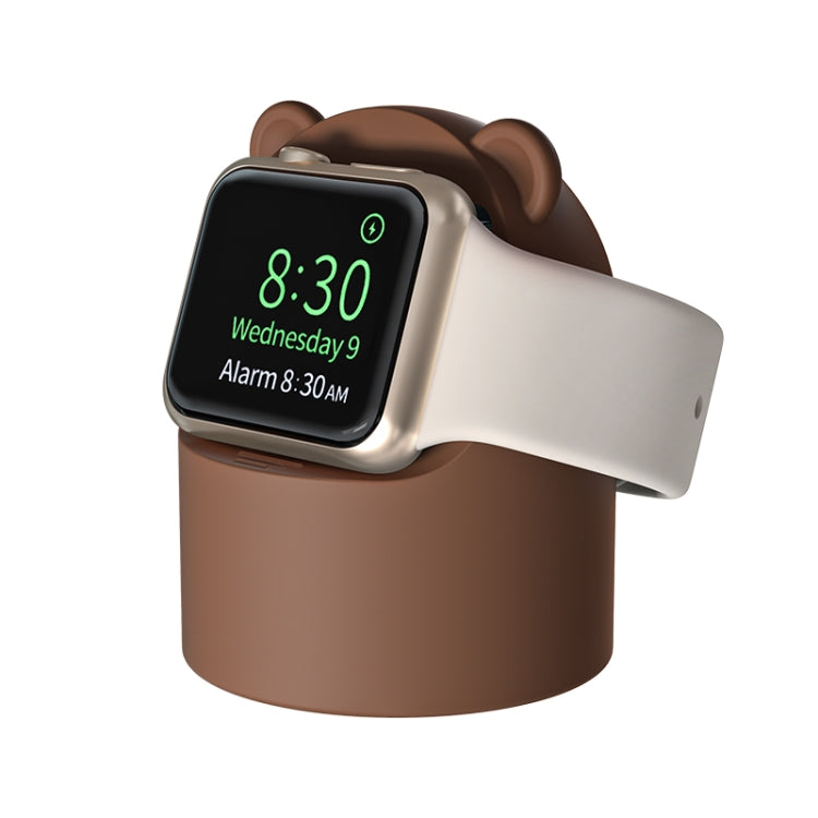For Apple Watch Smart Watch Silicone Charging Holder without Charger(Brown) - Charger / Holder by buy2fix | Online Shopping UK | buy2fix