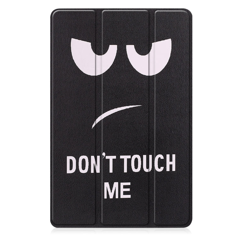 For Nokia T21 Custer Painted 3-Fold Holder Leather Smart Tablet Case(Big Eye Me) - Nokia by buy2fix | Online Shopping UK | buy2fix