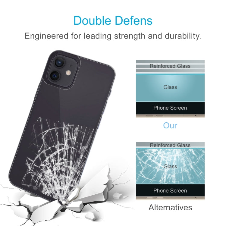 For iPhone 12 / 12 Pro 9H 2.5D Half-screen Transparent Back Tempered Glass Film - iPhone 12 / 12 Pro Tempered Glass by buy2fix | Online Shopping UK | buy2fix