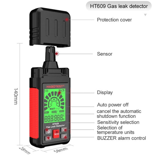 HABOTEST HT609 Portable Combustible Gas Detector by HABOTEST