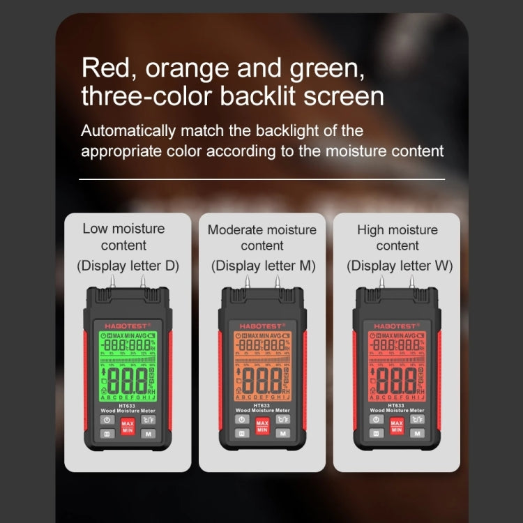 HABOTEST HT633 Portable Multifunctional Digital Display Wood Moisture Detector - PH & Moisture Meter by HABOTEST | Online Shopping UK | buy2fix