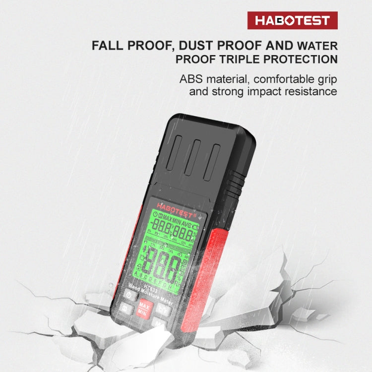 HABOTEST HT633 Portable Multifunctional Digital Display Wood Moisture Detector - PH & Moisture Meter by HABOTEST | Online Shopping UK | buy2fix