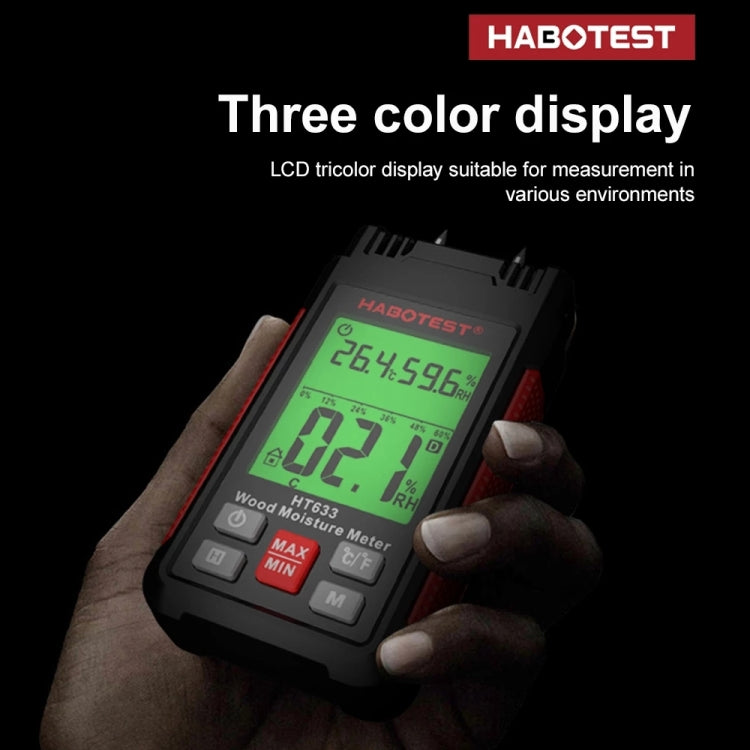 HABOTEST HT633 Portable Multifunctional Digital Display Wood Moisture Detector - PH & Moisture Meter by HABOTEST | Online Shopping UK | buy2fix