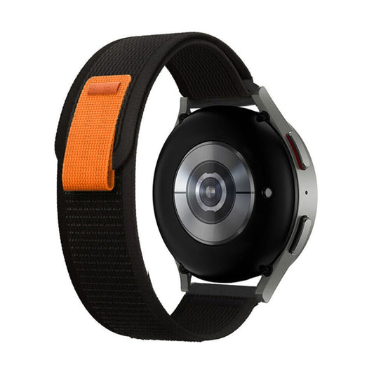 For Garmin Forerunner 255S / Venu 2S 18mm Universal Loop Nylon Watch Band(Black) by buy2fix