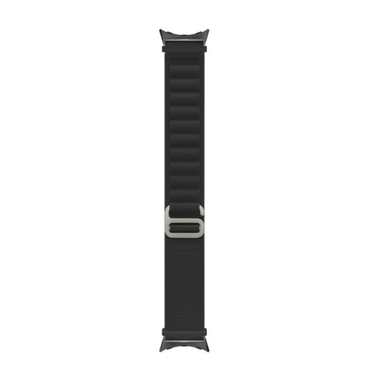 For Google Pixel Watch Nylon Loop Black Connector Watch Band(Black) by buy2fix