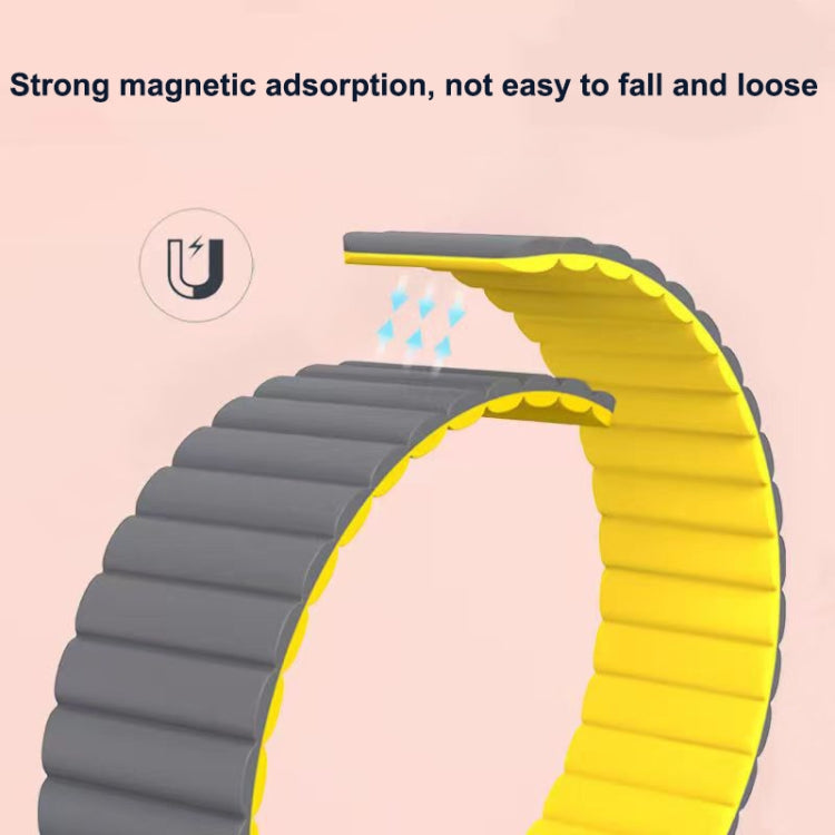 For Google Pixel Watch Two-section Magnetic Silicone Watch Band(Black Wine Red) by buy2fix