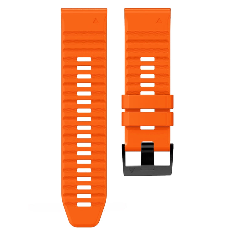 For Garmin Fenix 7 / 6 / 5 22mm Two-Color Silicone Watch Band(Orange Black) - Watch Bands by buy2fix | Online Shopping UK | buy2fix