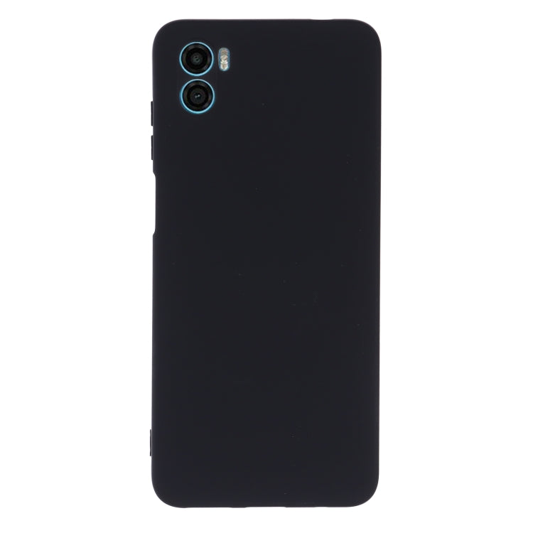 For Motorola Moto E22s Color Liquid Silicone Phone Case(Black) - Motorola Cases by buy2fix | Online Shopping UK | buy2fix