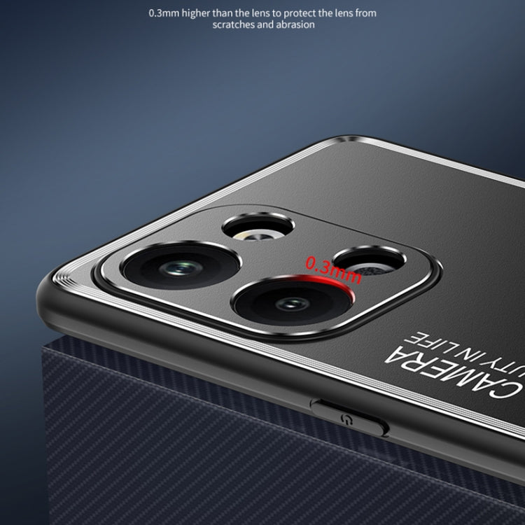 For OPPO Reno9 Pro+ Frosted Metal Phone Case(Silver) - OPPO Cases by buy2fix | Online Shopping UK | buy2fix