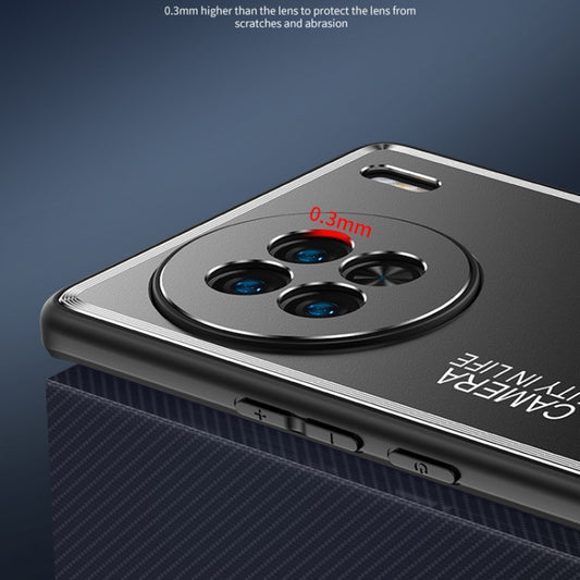 For vivo X90 Pro Frosted Metal Phone Case(Silver) by buy2fix