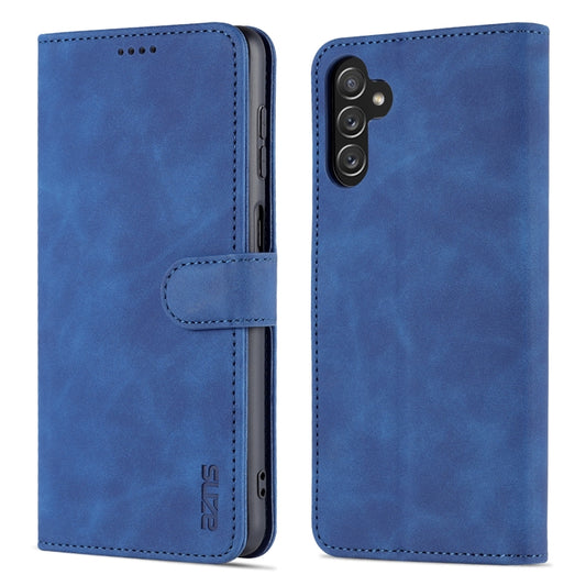 For Samsung Galaxy A14 5G AZNS Skin Feel Calf Texture Flip Leather Phone Case(Blue) by AZNS