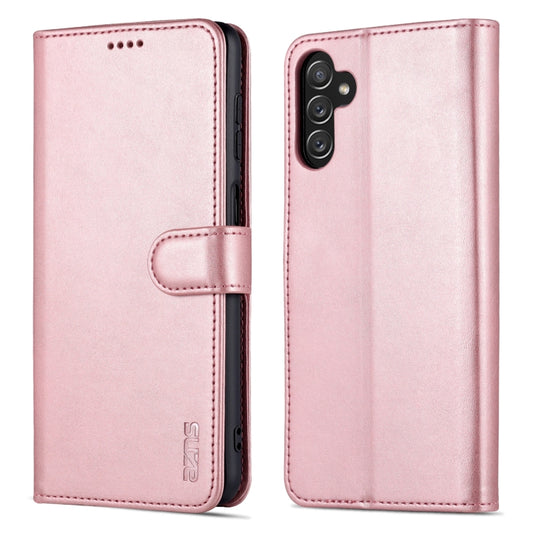For Samsung Galaxy A14 5G AZNS Skin Feel Calf Texture Flip Leather Phone Case(Rose Gold) by AZNS