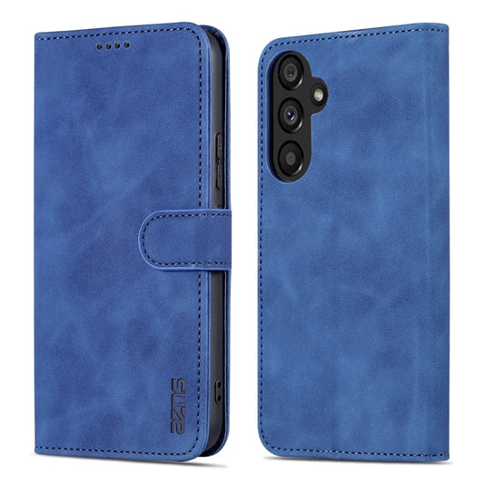 For Samsung Galaxy A54 5G AZNS Skin Feel Calf Texture Flip Leather Phone Case(Blue) by AZNS