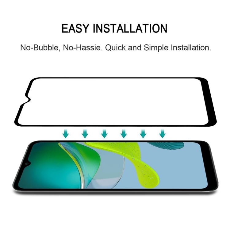 For Motorola Moto E13 25pcs Full Glue Full Screen Tempered Glass Film by buy2fix