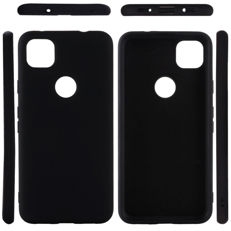 For Google Pixel 4a Pure Color Liquid Silicone Shockproof Full Coverage Case(Black) by buy2fix