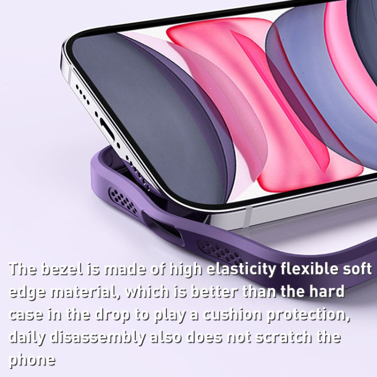 For iPhone 11 Skin Feel MagSafe Shockproof Phone Case with Holder(Purple) by buy2fix