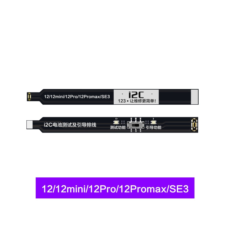 For iPhone 12 mini / 12 / 12 Pro / 12 Pro Max / SE3 i2C Battery Boot Strap Test Flex Cable - Test Tools by i2C | Online Shopping UK | buy2fix