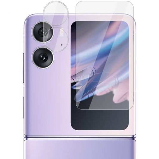 For OPPO Find N2 Flip 5G 1 Sets imak Integrated Lens Film + Glass Rear Screen Sticker by imak