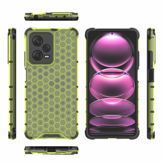 For Xiaomi Poco X5 Pro Shockproof Honeycomb PC + TPU Phone Case(Green) by buy2fix