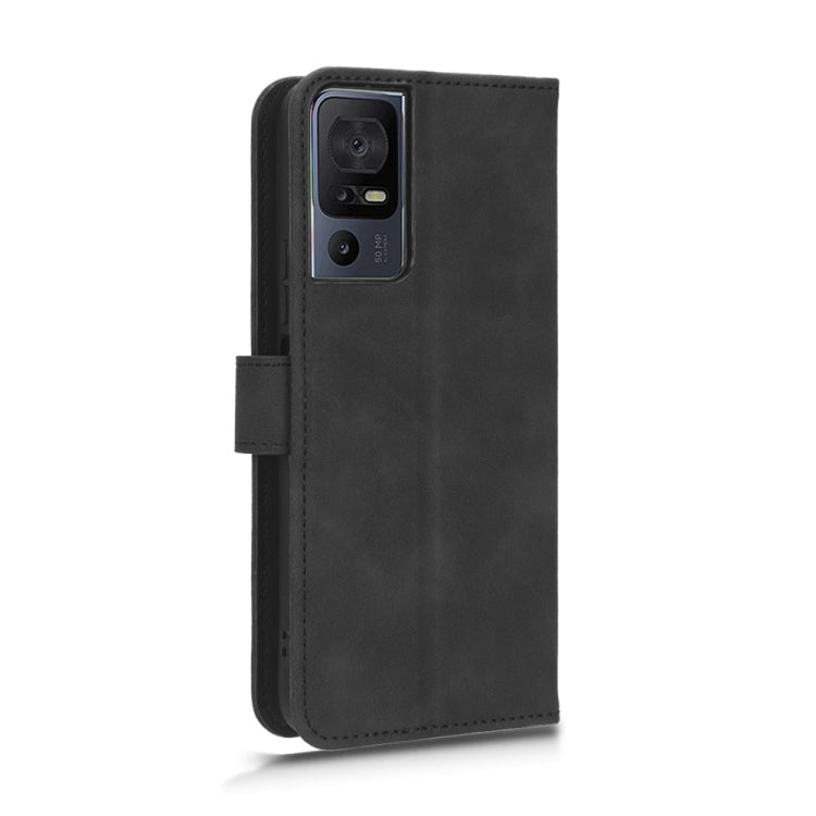 For TCL 40SE Skin Feel Magnetic Flip Leather Phone Case(Black) - TCL by buy2fix | Online Shopping UK | buy2fix