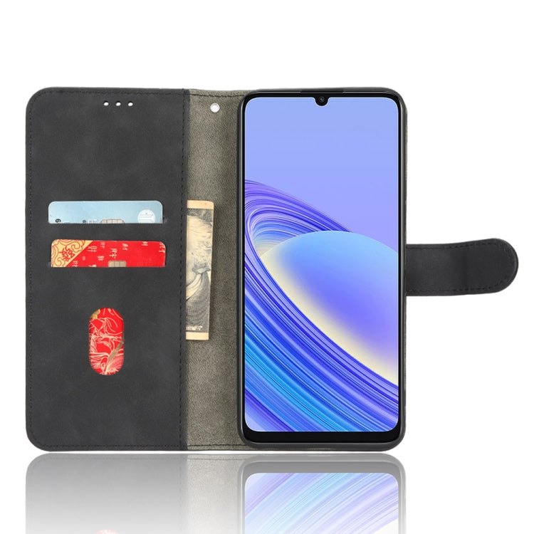 For TCL 40SE Skin Feel Magnetic Flip Leather Phone Case(Black) - TCL by buy2fix | Online Shopping UK | buy2fix