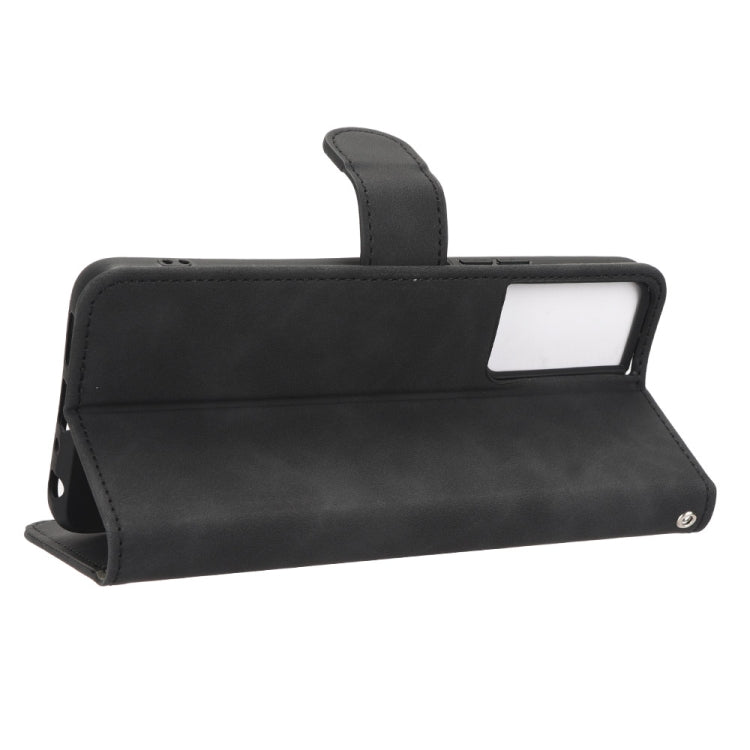 For TCL 40SE Skin Feel Magnetic Flip Leather Phone Case(Black) - TCL by buy2fix | Online Shopping UK | buy2fix